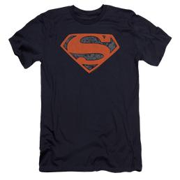 Superman Vintage Shield Collage - Men's Premium Slim Fit T-Shirt Men's Premium Slim Fit T-Shirt Superman   