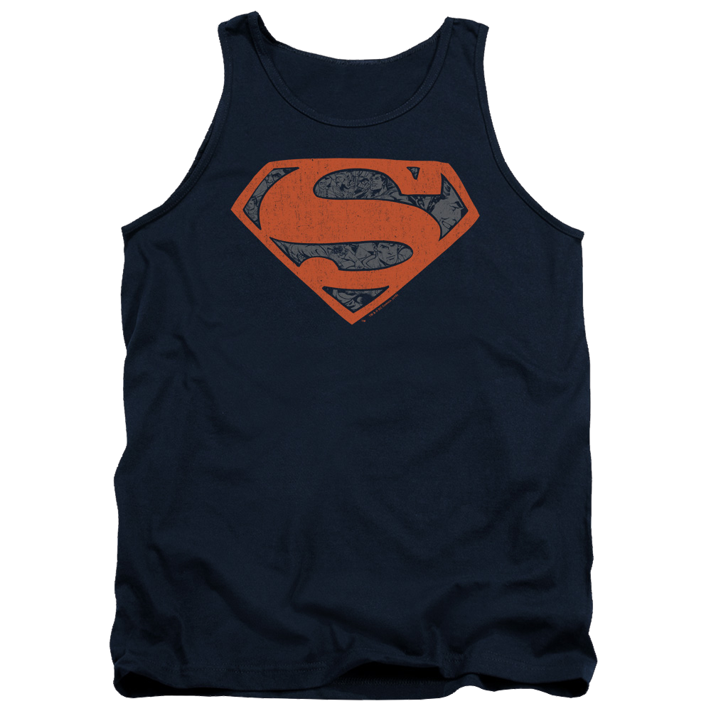Superman Vintage Shield Collage - Men's Tank Top Men's Tank Superman   
