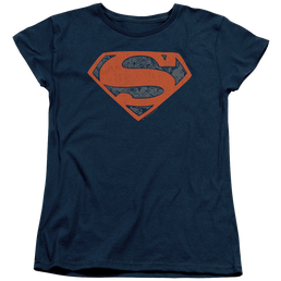 Superman Vintage Shield Collage - Women's T-Shirt Women's T-Shirt Superman   