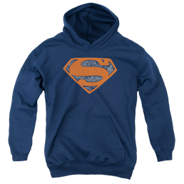 Superman Vintage Shield Collage - Youth Hoodie Youth Hoodie (Ages 8-12) Superman   