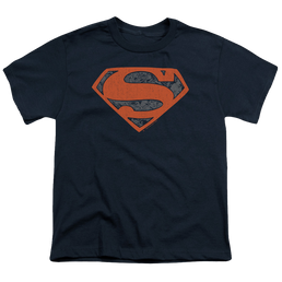 Superman Vintage Shield Collage - Youth T-Shirt Youth T-Shirt (Ages 8-12) Superman   