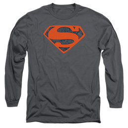 Superman Vintage Shield Collage - Men's Long Sleeve T-Shirt Men's Long Sleeve T-Shirt Superman   