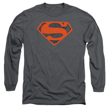 Superman Vintage Shield Collage - Men's Long Sleeve T-Shirt Men's Long Sleeve T-Shirt Superman   
