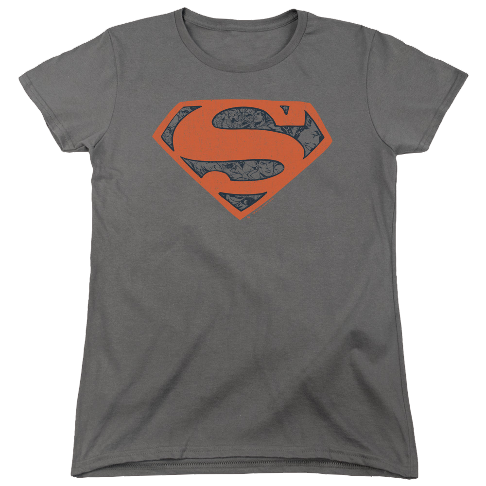 Superman Vintage Shield Collage - Women's T-Shirt Women's T-Shirt Superman   