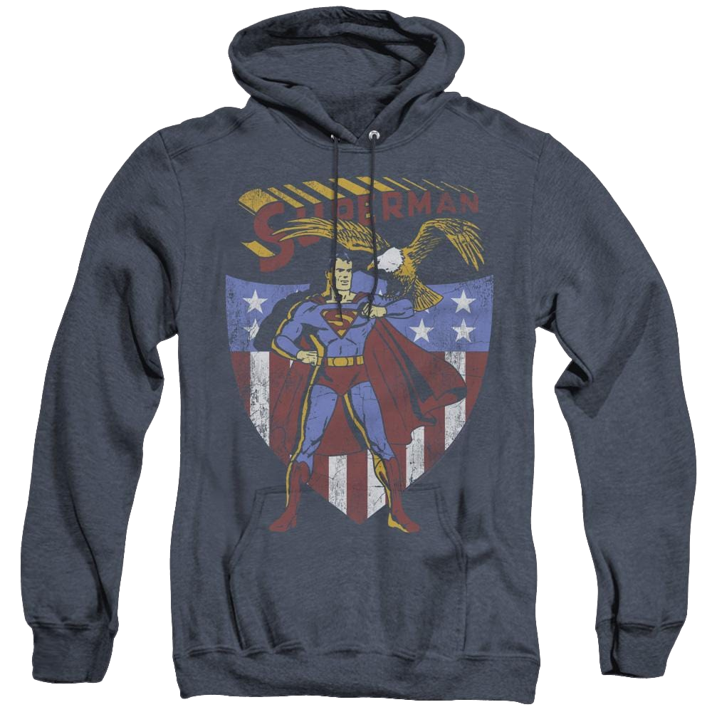 Superman All American - Heather Pullover Hoodie Heather Pullover Hoodie Superman   