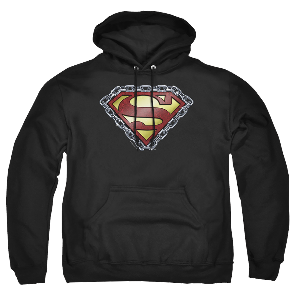 Superman Chained Shield - Pullover Hoodie Pullover Hoodie Superman   