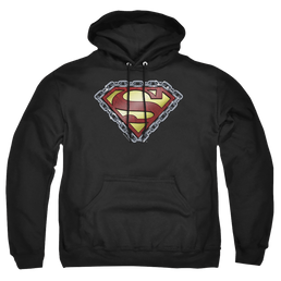 Superman Chained Shield - Pullover Hoodie Pullover Hoodie Superman   
