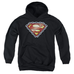 Superman Chained Shield - Youth Hoodie Youth Hoodie (Ages 8-12) Superman   
