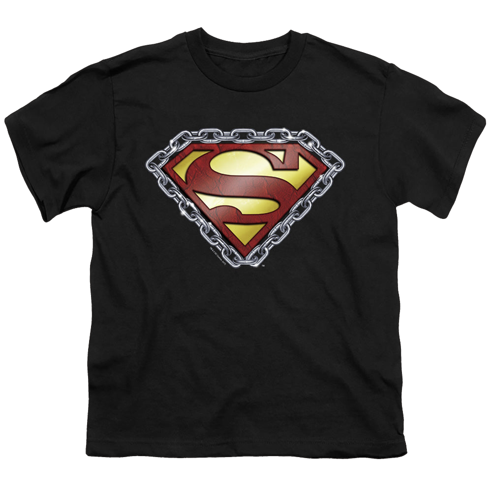 Superman Chained Shield - Youth T-Shirt Youth T-Shirt (Ages 8-12) Superman   
