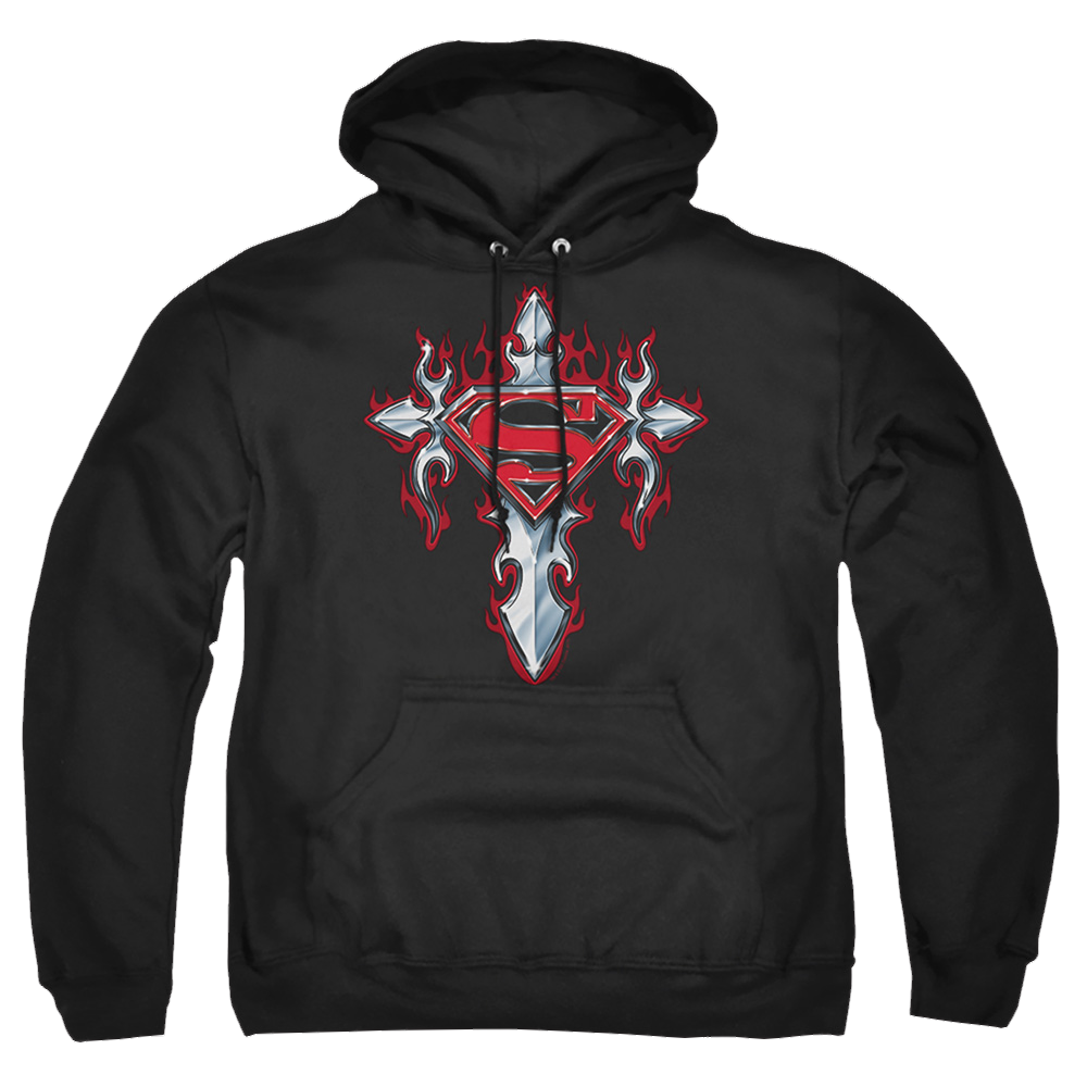 Superman Gothic Steel Logo - Pullover Hoodie Pullover Hoodie Superman   
