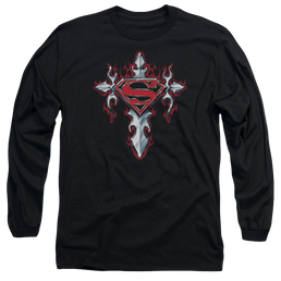 Superman Gothic Steel Logo - Men's Long Sleeve T-Shirt Men's Long Sleeve T-Shirt Superman   
