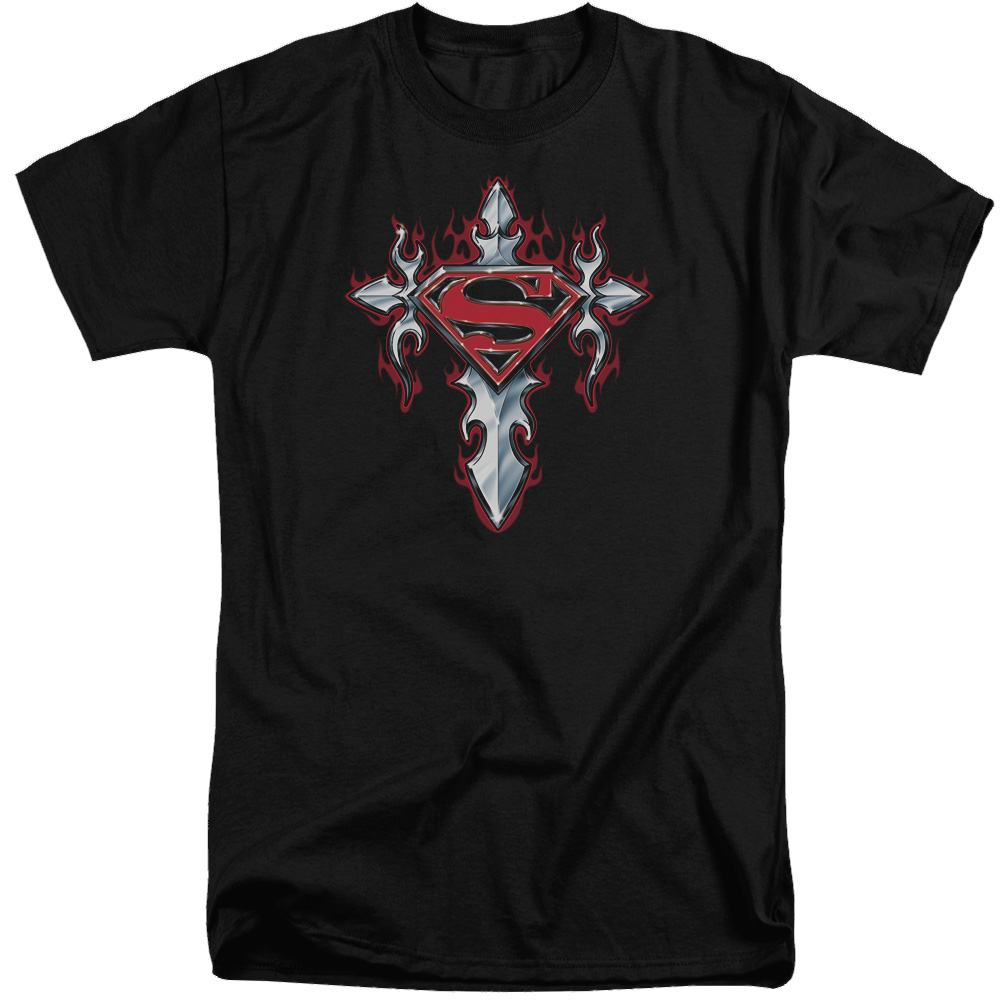 Superman Gothic Steel Logo - Men's Tall Fit T-Shirt Men's Tall Fit T-Shirt Superman   