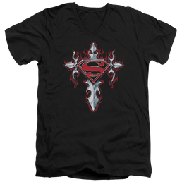 Superman Gothic Steel Logo - Men's V-Neck T-Shirt Men's V-Neck T-Shirt Superman   