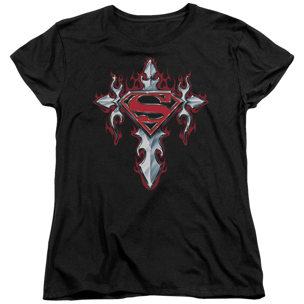 Superman Gothic Steel Logo - Women's T-Shirt Women's T-Shirt Superman   