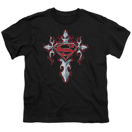 Superman Gothic Steel Logo - Youth T-Shirt Youth T-Shirt (Ages 8-12) Superman   