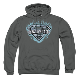 Superman Man Of Steel Shield - Pullover Hoodie Pullover Hoodie Superman   