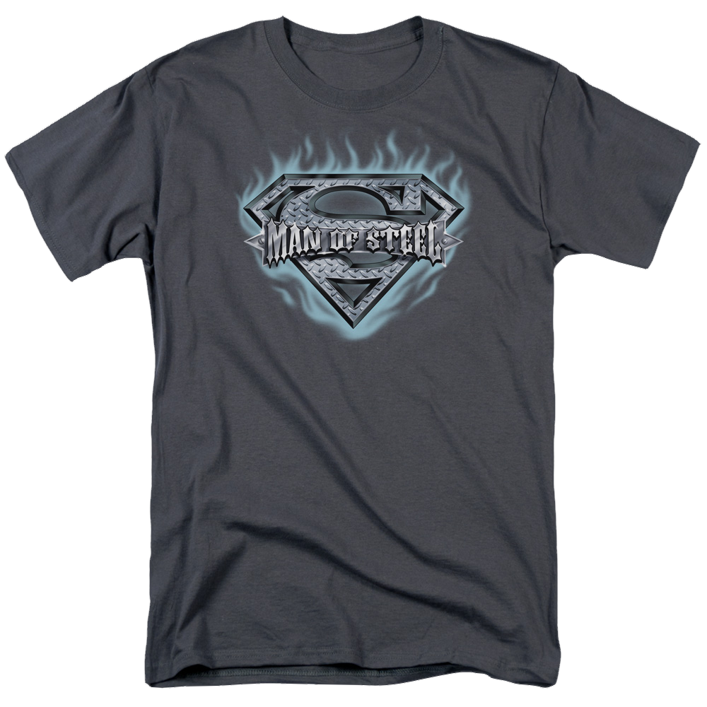 Superman Man Of Steel Shield - Men's Regular Fit T-Shirt Men's Regular Fit T-Shirt Superman   