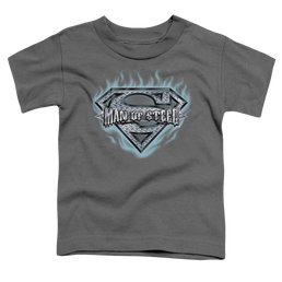 Superman Man Of Steel Shield - Kid's T-Shirt Kid's T-Shirt (Ages 4-7) Superman   