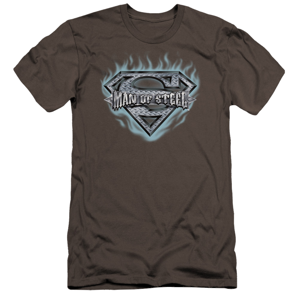 Superman Man Of Steel Shield - Men's Premium Slim Fit T-Shirt Men's Premium Slim Fit T-Shirt Superman   