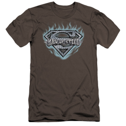 Superman Man Of Steel Shield - Men's Premium Slim Fit T-Shirt Men's Premium Slim Fit T-Shirt Superman   