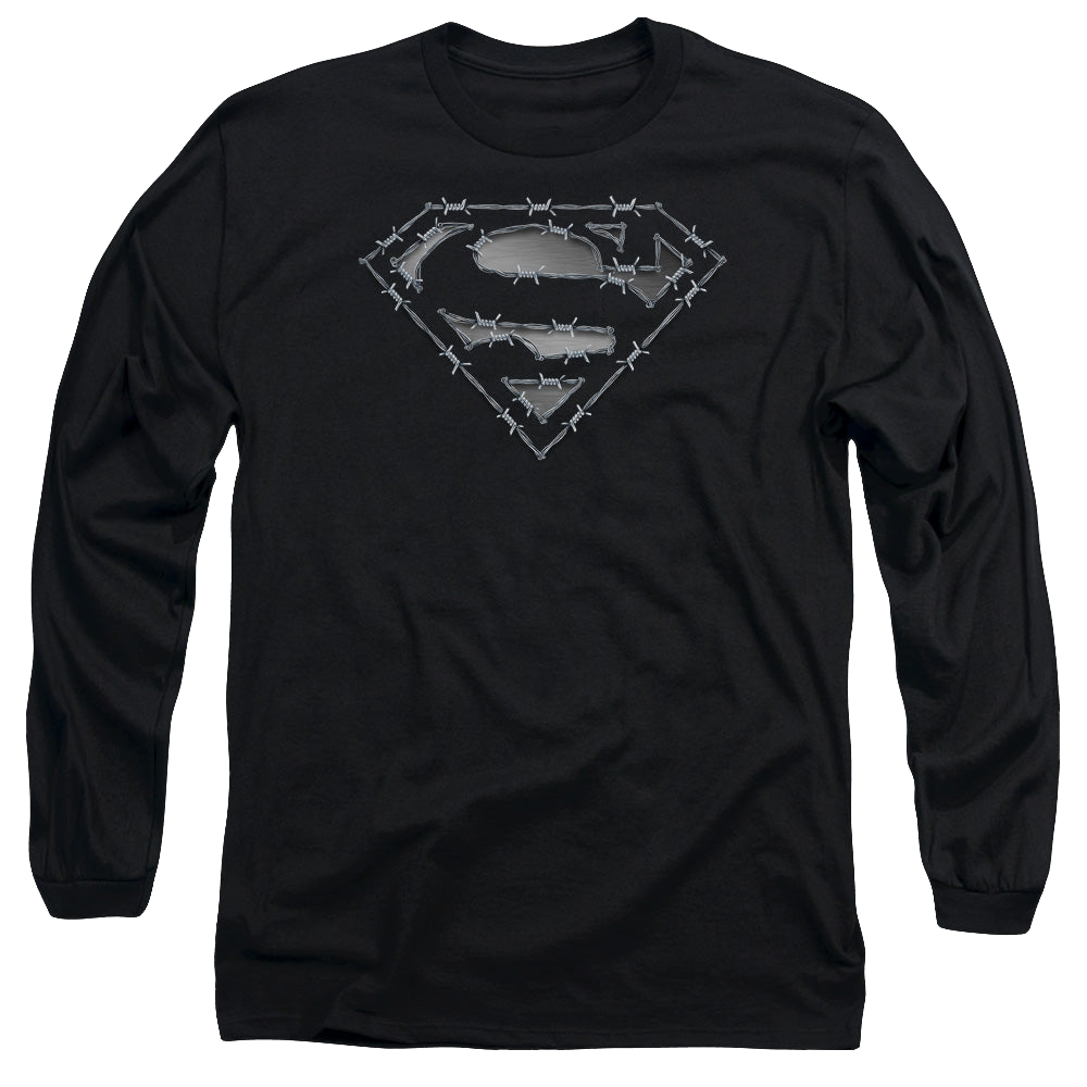 Superman Barbed Wire - Men's Long Sleeve T-Shirt Men's Long Sleeve T-Shirt Superman   