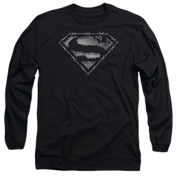Superman Barbed Wire - Men's Long Sleeve T-Shirt Men's Long Sleeve T-Shirt Superman   
