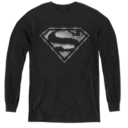 Superman Barbed Wire - Youth Long Sleeve T-Shirt Youth Long Sleeve T-Shirt Superman   