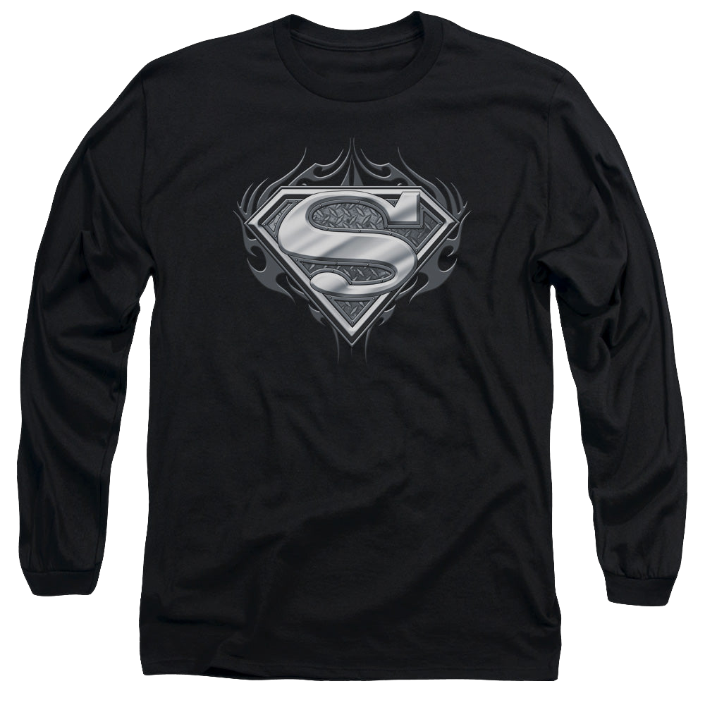 Superman Biker Metal - Men's Long Sleeve T-Shirt Men's Long Sleeve T-Shirt Superman   