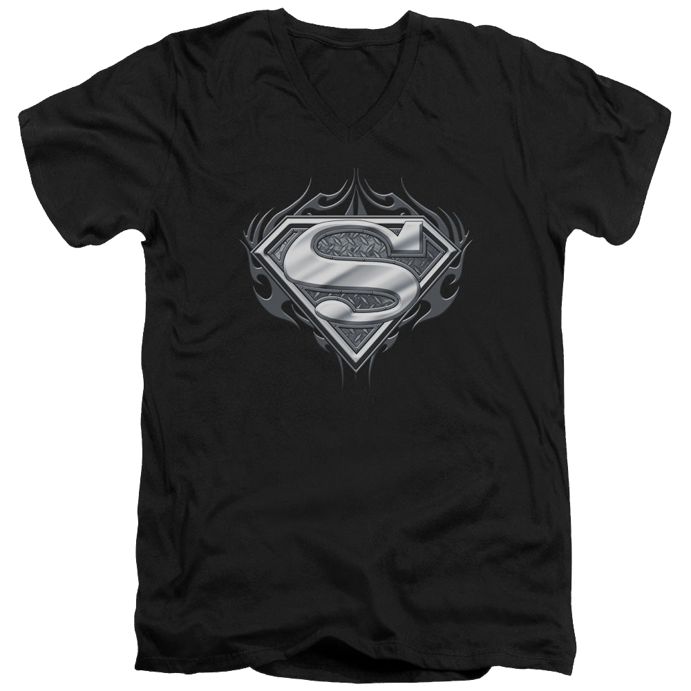 Superman Biker Metal - Men's V-Neck T-Shirt Men's V-Neck T-Shirt Superman   