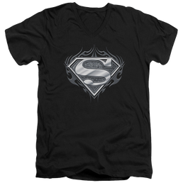Superman Biker Metal - Men's V-Neck T-Shirt Men's V-Neck T-Shirt Superman   