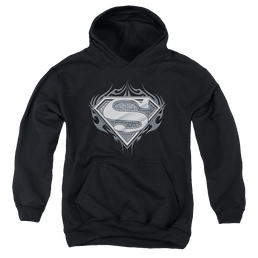 Superman Biker Metal - Youth Hoodie Youth Hoodie (Ages 8-12) Superman   