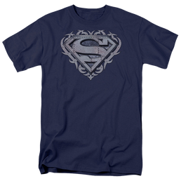 Superman Tribal Steel Shield - Men's Regular Fit T-Shirt Men's Regular Fit T-Shirt Superman   