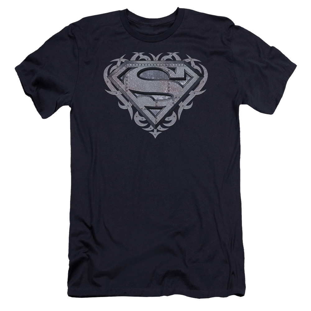 Superman Tribal Steel Shield - Men's Premium Slim Fit T-Shirt Men's Premium Slim Fit T-Shirt Superman   