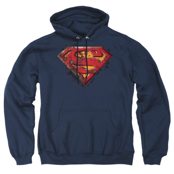 Superman Rusted Shield - Pullover Hoodie Pullover Hoodie Superman   