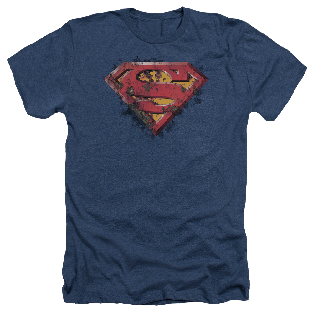 Superman Rusted Shield - Men's Heather T-Shirt Men's Heather T-Shirt Superman   
