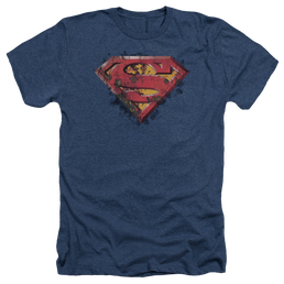 Superman Rusted Shield - Men's Heather T-Shirt Men's Heather T-Shirt Superman   