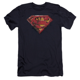 Superman Rusted Shield - Men's Premium Slim Fit T-Shirt Men's Premium Slim Fit T-Shirt Superman   