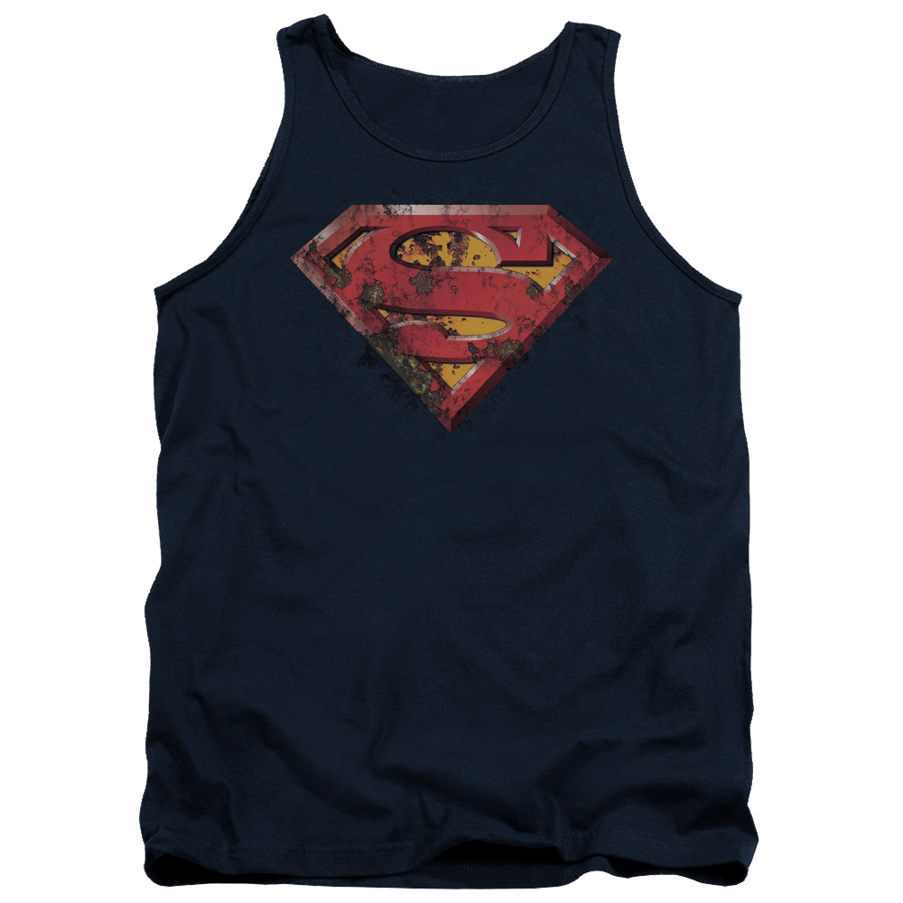 Superman Rusted Shield - Men's Tank Top Men's Tank Superman   