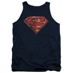Superman Rusted Shield - Men's Tank Top Men's Tank Superman   