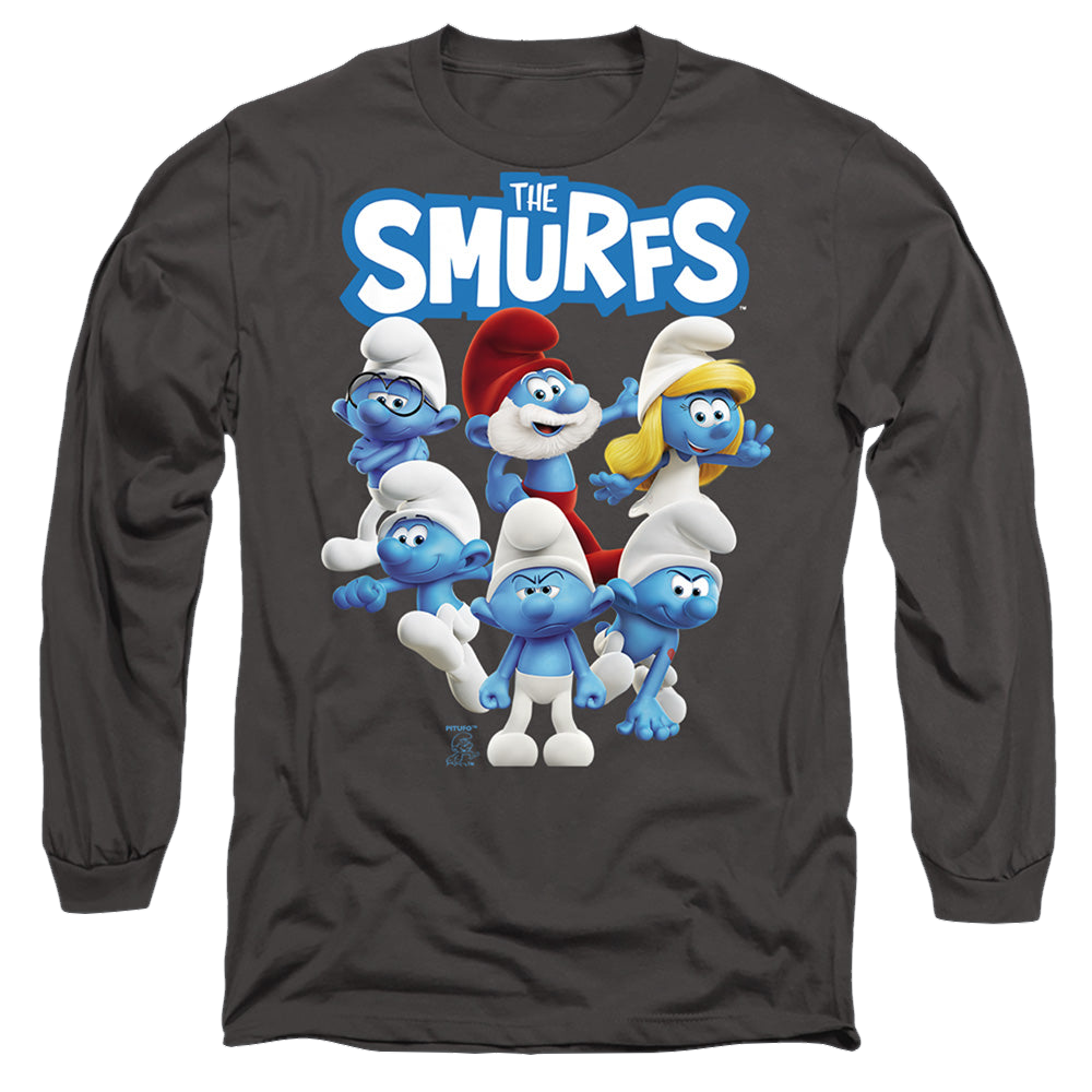 The Smurfs Group Shot - Men's Long Sleeve T-Shirt Men's Long Sleeve T-Shirt The Smurfs   