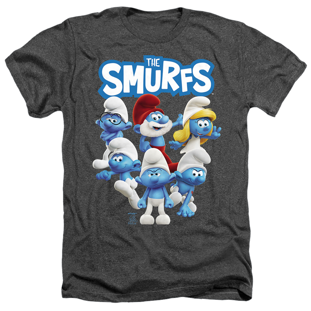 The Smurfs Group Shot - Men's Heather T-Shirt Men's Heather T-Shirt The Smurfs   