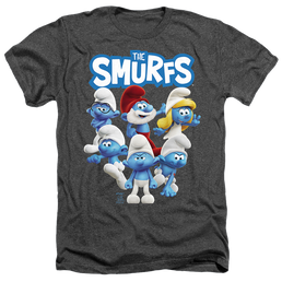The Smurfs Group Shot - Men's Heather T-Shirt Men's Heather T-Shirt The Smurfs   