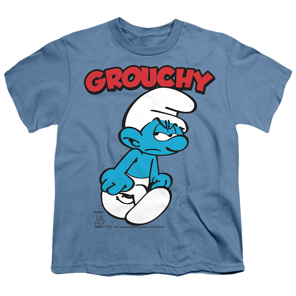The Smurfs Grouchy - Youth T-Shirt Youth T-Shirt (Ages 8-12) The Smurfs   
