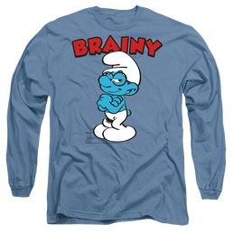 The Smurfs Brainy - Men's Long Sleeve T-Shirt Men's Long Sleeve T-Shirt The Smurfs   