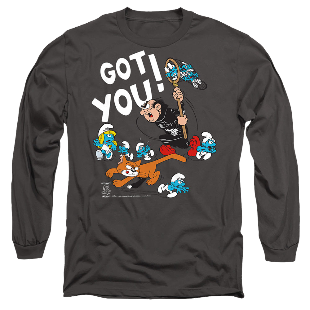 The Smurfs Gargamel And Azrael - Men's Long Sleeve T-Shirt Men's Long Sleeve T-Shirt The Smurfs   
