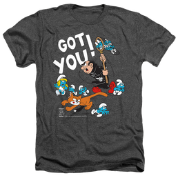 The Smurfs Gargamel And Azrael - Men's Heather T-Shirt Men's Heather T-Shirt The Smurfs   