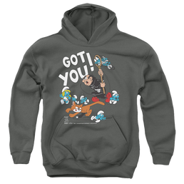 The Smurfs Gargamel And Azrael - Youth Hoodie Youth Hoodie (Ages 8-12) The Smurfs   
