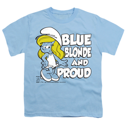 The Smurfs Blue, Blonde And Proud - Youth T-Shirt Youth T-Shirt (Ages 8-12) The Smurfs   