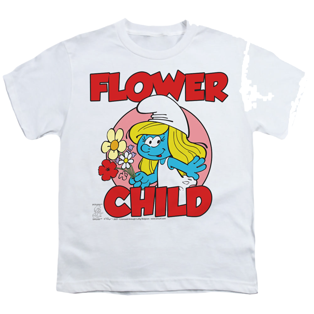 The Smurfs Flower Child - Youth T-Shirt Youth T-Shirt (Ages 8-12) The Smurfs   