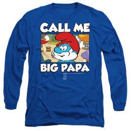 The Smurfs Call Me Big Papa - Men's Long Sleeve T-Shirt Men's Long Sleeve T-Shirt The Smurfs   
